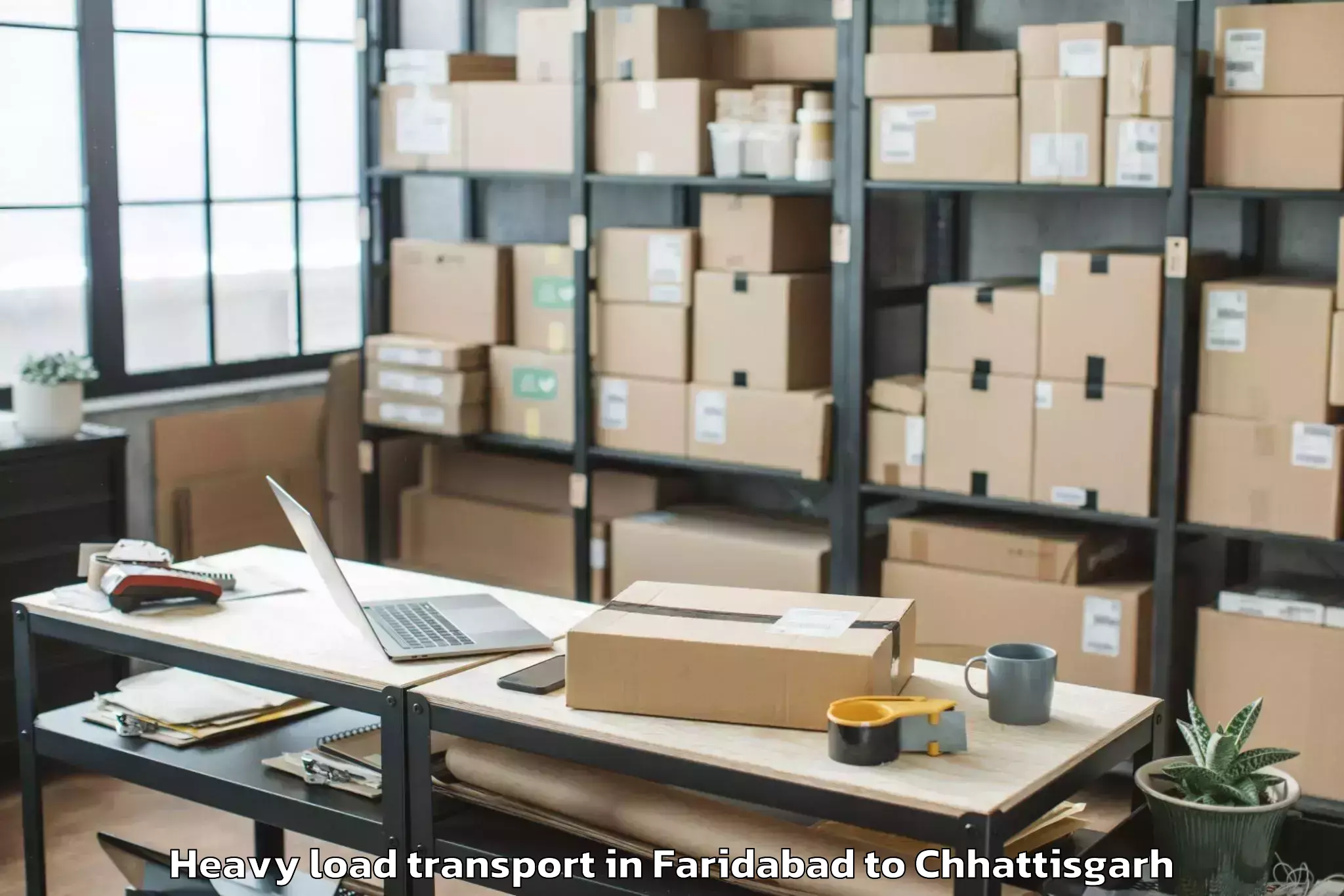 Book Faridabad to Kunkuri Heavy Load Transport